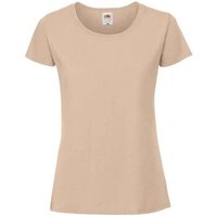 Fruit of the Loom Women's Fit Ringspun Premium T-Shirt in Light Brown | Size: Large