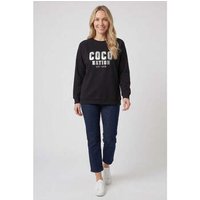 Izabel London Graphic Print Drop Shoulder Sweatshirt men's Sweatshirts in Black