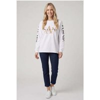 Izabel London San Francisco Print Long Sleeve Top men's Long sleeved Shirt in White