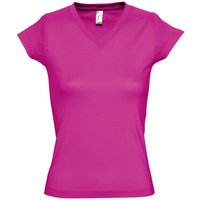 Sols  T-Shirt MOON COLORS GIRL-camiseta mujer cuello pico -  100% algodón Sols  T-Shirt MOON COLORS GIRL-camiseta mujer cuello pico -  100% algodón