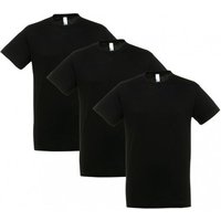 Sols  T-Shirt PACK 3 CAMISETAS NEGRAS COTTON-CUELLO REDONDO Sols  T-Shirt PACK 3 CAMISETAS NEGRAS COTTON-CUELLO REDONDO