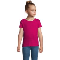 Sols  T-Shirt für Kinder CHERRY Fucsia-CAMISETA NIÑA 100% algodón semi-peinado Ringspun Sols  T-Shirt für Kinder CHERRY Fucsia-CAMISETA NIÑA 100% algodón semi-peinado Ringspun
