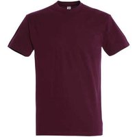 Sols  T-Shirt IMPERIAL camiseta color burdeos-100% algodón semi-peinado Sols  T-Shirt IMPERIAL camiseta color burdeos-100% algodón semi-peinado