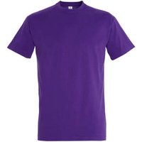 Sols  T-Shirt IMPERIAL camiseta color Morado Oscuro-100% algodón semi-peinado Sols  T-Shirt IMPERIAL camiseta color Morado Oscuro-100% algodón semi-peinado