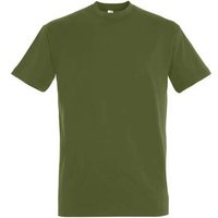 Sols  T-Shirt IMPERIAL camiseta color Caqui Oscuro-100% algodón semi-peinado Sols  T-Shirt IMPERIAL camiseta color Caqui Oscuro-100% algodón semi-peinado
