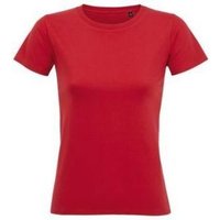 Sols  T-Shirt Camiseta IMPERIAL FIT color Rojo-100% algodón semi-peinado Sols  T-Shirt Camiseta IMPERIAL FIT color Rojo-100% algodón semi-peinado