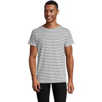 Sols  T-Shirt Camiseta de hombre a rayas-100% algodón peinado Ringspun Sols  T-Shirt Camiseta de hombre a rayas-100% algodón peinado Ringspun