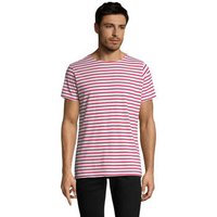 Sols  T-Shirt Camiseta de hombre a rayas-100% algodón peinado Ringspun Sols  T-Shirt Camiseta de hombre a rayas-100% algodón peinado Ringspun