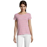 Sols  T-Shirt Camiseta de mujer a rayas-100% algodón peinado Ringspun Sols  T-Shirt Camiseta de mujer a rayas-100% algodón peinado Ringspun
