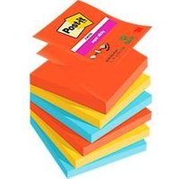 Post-it Haftnotizen Super Sticky Z-Notes Playful R330-6SS-PLAY, 6 x 90 Blatt, farbsortiert