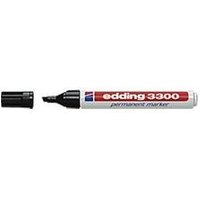 EDDING Permanent Marker 3300, mit Keilspitze, 1 Stück, schwarz EDDING Permanent Marker 3300, mit Keilspitze, 1 Stück, schwarz