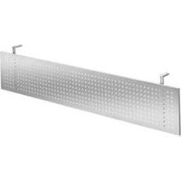 Sichtblende für Schreibtische, Metall, gelocht, silberfarben einbrennlackiert, B 1800 mm Sichtblende für Schreibtische, Metall, gelocht, silberfarben einbrennlackiert, B 1800 mm