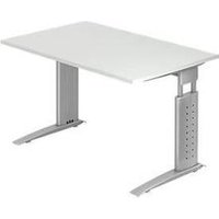 Schreibtisch TARVIS, C-Fuß, Rechteck, B 1200 mm, Gestell silber, höhenverstellbar, lichtgrau Schreibtisch TARVIS, C-Fuß, Rechteck, B 1200 mm, Gestell silber, höhenverstellbar, lichtgrau