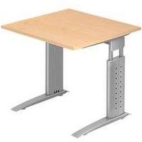 Schreibtisch TARVIS, C-Fuß, Rechteck, B 800 mm, Gestell silber, höhenverstellbar, Ahorn-Dekor Schreibtisch TARVIS, C-Fuß, Rechteck, B 800 mm, Gestell silber, höhenverstellbar, Ahorn-Dekor