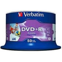 Verbatim DVD+R AZO Wide Inkjet Printable, Kapazität 4,7 GB, 50er-Spindel Verbatim DVD+R AZO Wide Inkjet Printable, Kapazität 4,7 GB, 50er-Spindel