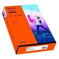 Farbiges Kopierpapier tecno colors, DIN A3, 80 g/m², intensivorange, 1 Paket = 500 Blatt Farbiges Kopierpapier tecno colors, DIN A3, 80 g/m², intensivorange, 1 Paket = 500 Blatt