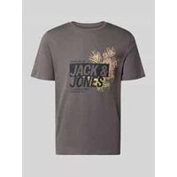 T-Shirt mit Label-Print Modell ‘JAXON‘ T-Shirt mit Label-Print Modell ‘JAXON‘