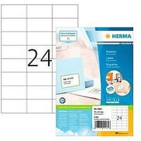 Adressetiketten HERMA 4464, permanenthaftend, selbstklebend, bedruckbar, B 70 x H 37 mm, FSC®-Papier, weiß, 2400 Stück/100 Blatt Adressetiketten HERMA 4464, permanenthaftend, selbstklebend, bedruckbar, B 70 x H 37 mm, FSC®-Papier, weiß, 2400 Stück/100 Blatt