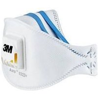 Atemschutzmaske 3M Aura™ Cool Flow™ 9322+, Typ FFP2, 94 % Partikelfilterung, mit Ventil, 3-teiliges , flach faltbar, weiß, 2 Stück Atemschutzmaske 3M Aura™ Cool Flow™ 9322+, Typ FFP2, 94 % Partikelfilterung, mit Ventil, 3-teiliges , flach faltbar, weiß, 2 Stück