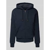 Sweatjacke mit Kapuze und Känguru-Tasche Sweatjacke mit Kapuze und Känguru-Tasche