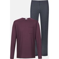 Langer Pyjama Serie Evening Geo Oxblood