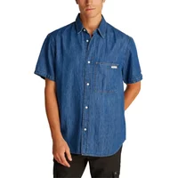 Calvin Klein Jeans Herren Hemd Azurblau 486020, Größe M
