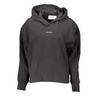 Calvin Klein Damen Langarm-Kapuzen-Sweatshirt Schwarz J20J215462_NERO_BEH, Größe XL