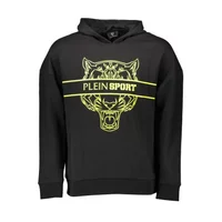 Plein Sport Herren Kapuzen-Sweatshirt Schwarz FIPS218_NERO_99-BLACK, Größe 2XL
