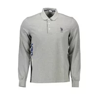 U.S. POLO Herren Langarm-Poloshirt Grau 60633-49969_GRIGIO_188, Größe 2XL