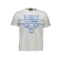 Plein Sport Herren Kurzarm-T-Shirt Weiß TIPS112_BIANCO_01-WHITE, Größe S
