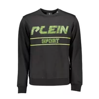 Plein Sport Herren Langarm-Sweatshirt Schwarz FIPS211_NERO_99-BLACK, Größe S