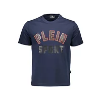 Plein Sport Herren Kurzarm-T-Shirt Blau TIPS106_BLU_85-NAVY, Größe S