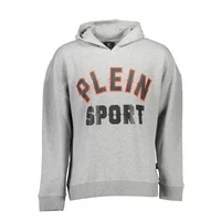 Plein Sport Herren Kapuzen-Sweatshirt Grau FIPS220_GRIGIO_94-GREY, Größe S