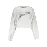 GUESS JEANS Damen Langarm-Sweatshirt Weiß W2RQ05K9YI0_BIANCO_G011, Größe 2XL
