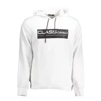Cavalli Class Herren Langarm-Sweatshirt Weiß OXT60J-CF050_BIANCO_00001, Größe 2XL