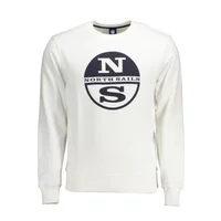 North Sails Herren Langarm-Sweatshirt Weiß 691001-000_BIANCO_0101, Größe XL