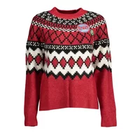 Desigual Damen Langarmpullover Rot 22WWJFAN_ROSSO_3014, Größe XL