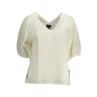 GANT Damen Kurzarm-T-Shirt Weiß 21014311182_BIANCO_113, Größe 36
