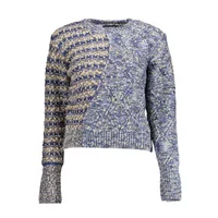 Desigual Damen Langarmshirt Blau 22WWJF83_BLU_5001, Größe L