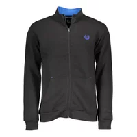 GIAN MARCO VENTURI Herren Langarm-Sweatshirt Schwarz AU00595-FOSSILE_NERO_BLACK, Größe L