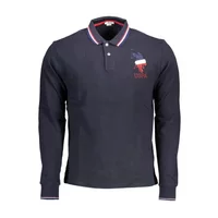 U.S. POLO Herren Langarm-Poloshirt Blau 63227-47773_BLU_179, Größe 2XL