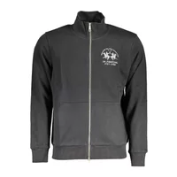 LA MARTINA Herren Langarm-Sweatshirt Schwarz XMF005-FP548_NERO_09999, Größe M