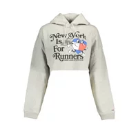 Tommy Hilfiger Damen Kapuzen-Sweatshirt Grau DW0DW14872_GRIGIO_PJ4, Größe L