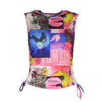 Desigual Damen Tanktop Blau 23SWTKBK_BLU_9019, Größe L