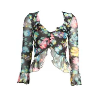 Desigual Damen Langarm-T-Shirt Schwarz 23SWTKB0_NERO_2000, Größe M