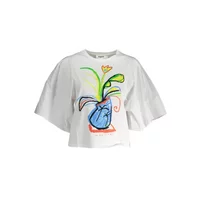 Desigual Damen T-Shirt Weiß 23SWTKC8_BIANCO_1000, Größe L