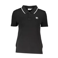 Fila Damen Kurzarm-Poloshirt Schwarz FAW0409_NERO_80010, Größe XS