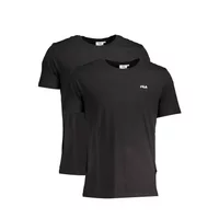 Fila Herren Kurzarm-T-Shirt Schwarz FAM0083_NERO_83052, Größe S
