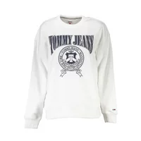 Tommy Hilfiger Damen Langarm-Sweatshirt Weiß DW0DW15058_BIANCO_YBR, Größe XL