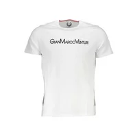 GIAN MARCO VENTURI Herren Kurzarm-T-Shirt Weiß AU00665P-CALIMERO_BIANCO_WHITEBLACK, Größe L